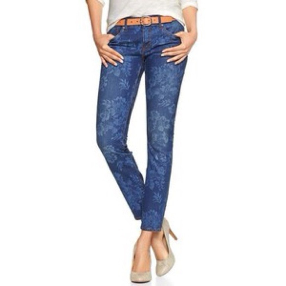 🌟 SALE GAP 1986 Always Skinny Flower print jeans